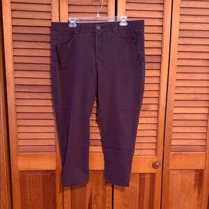 Democracy ankle jeans in plum